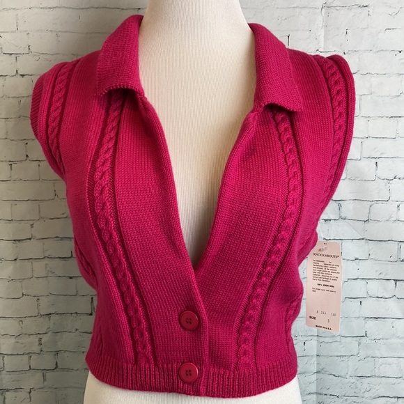 Pendleton Jackets & Blazers - Pendleton Vintage Knockabouts 100% Virgin Wool Sweater Vest Pink Crop Y2K Barbie